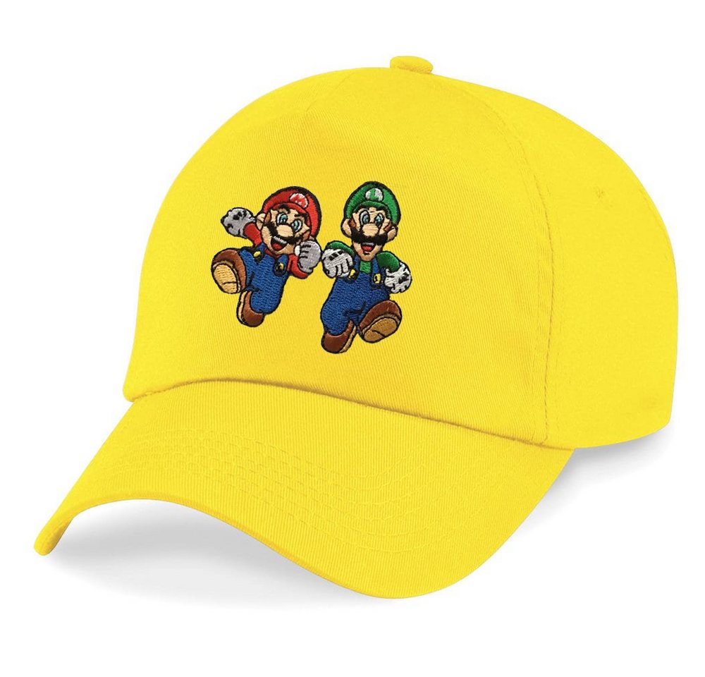 Blondie & Brownie Baseball Cap Kinder Mario und Luigi Stick Patch Super Retro Konsole One Size von Blondie & Brownie