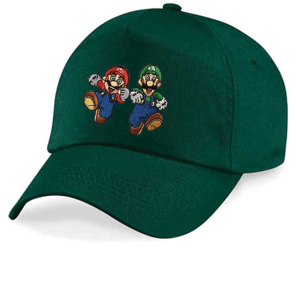 Blondie & Brownie Baseball Cap Kinder Mario und Luigi Stick Patch Super Retro Konsole One Size von Blondie & Brownie