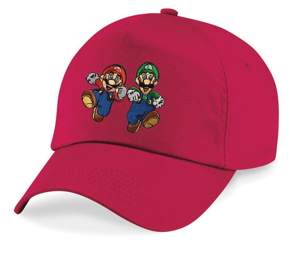 Blondie & Brownie Baseball Cap Kinder Mario und Luigi Stick Patch Super Retro Konsole One Size von Blondie & Brownie