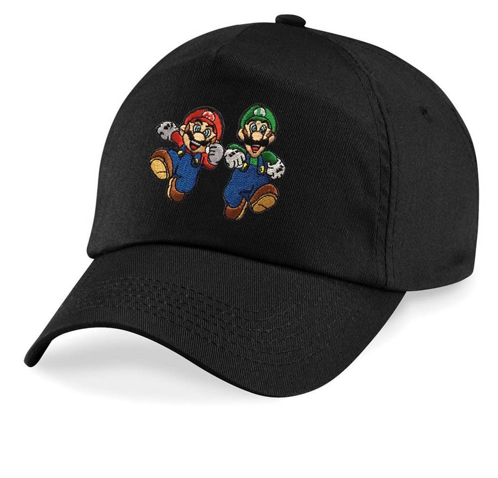 Blondie & Brownie Baseball Cap Kinder Mario und Luigi Stick Patch Super Retro Konsole One Size von Blondie & Brownie