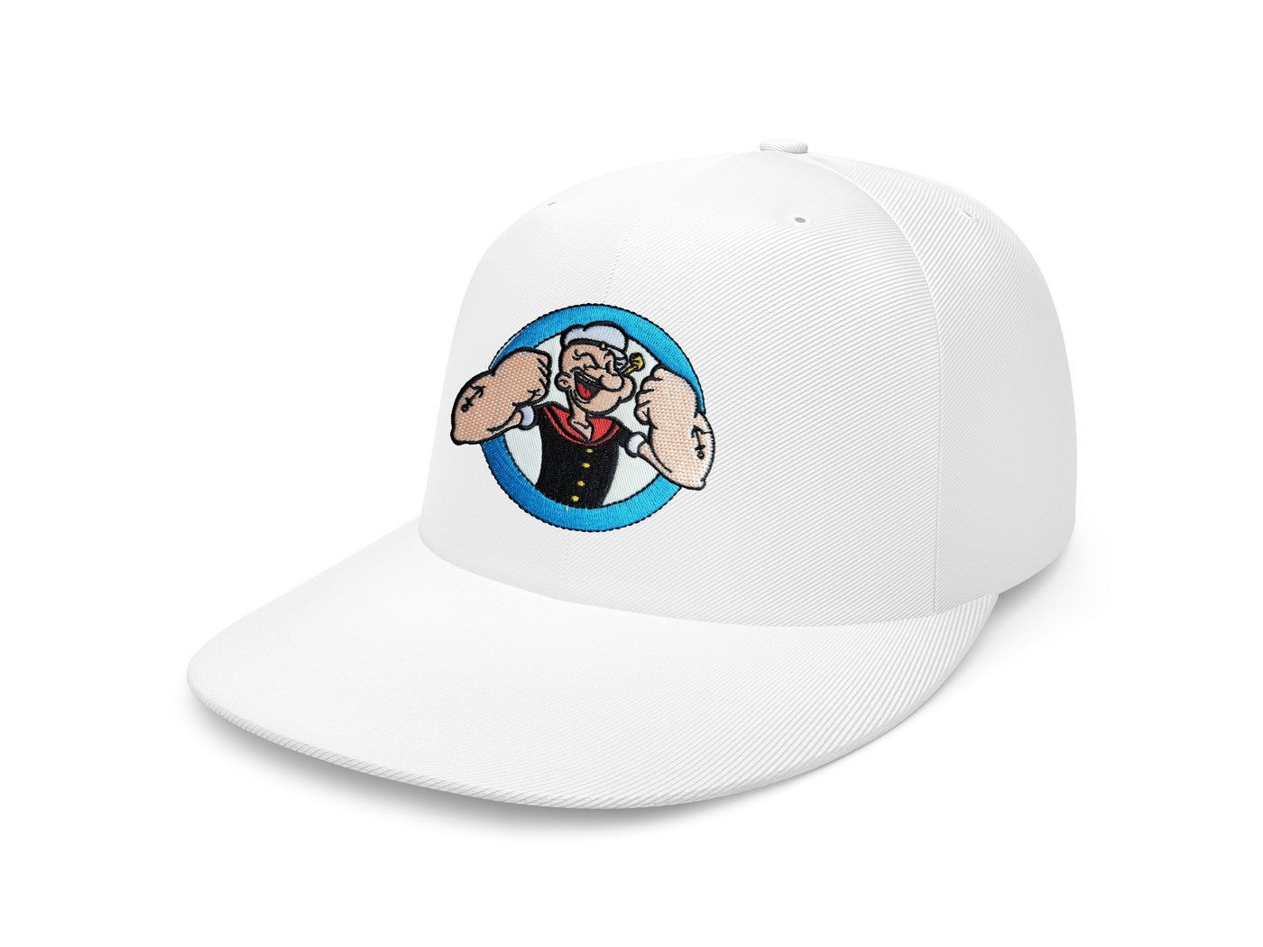 Blondie & Brownie Baseball Cap Unisex Erwachsene Popeye Arm Face Stick Patch Spinat Stark Fitnes Gym Snapback von Blondie & Brownie