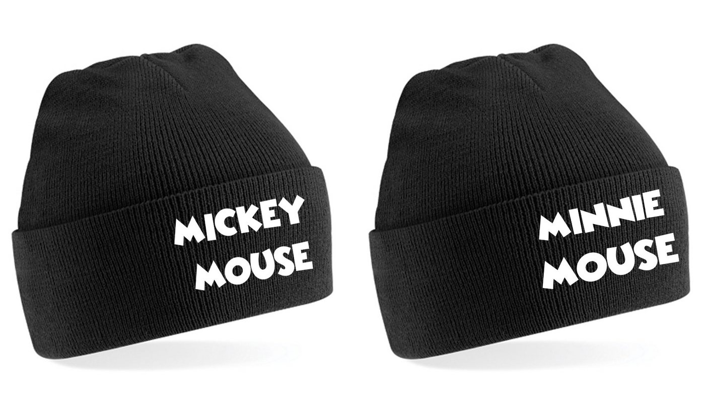 Blondie & Brownie Beanie Mickey Minnie Mouse Mützen Paar Pärchen BFF SET Blondie & Brownie Beanie Mickey Minnie Mouse Mützen Paar Pärchen BFF SET von Blondie & Brownie
