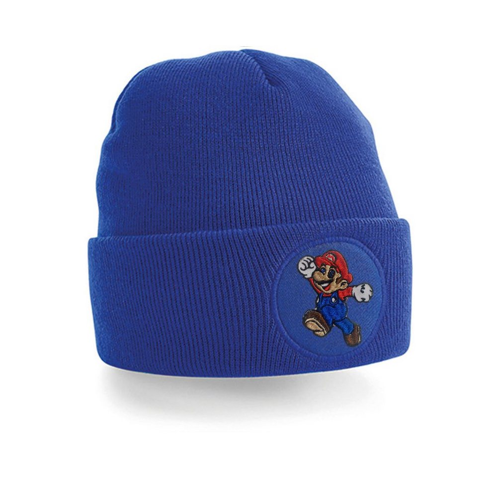 Blondie & Brownie Beanie Unisex Erwachsenen Mario Stick Patch Luigi Klempner Super Retro von Blondie & Brownie