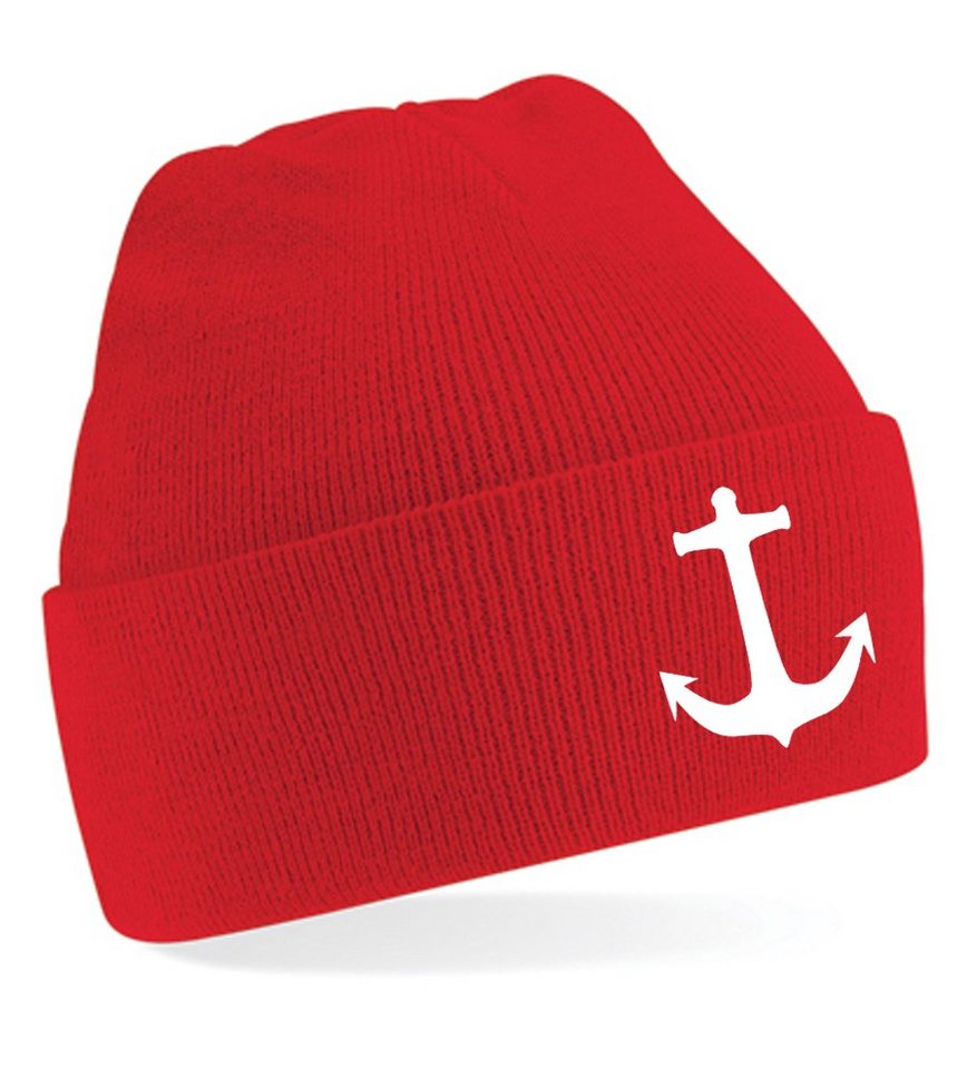 Blondie & Brownie Beanie Unisex Erwachsenen Mütze Anker Maritim Kompass Segeln von Blondie & Brownie