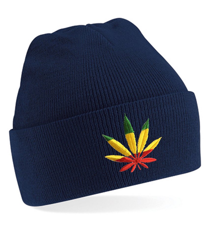 Blondie & Brownie Beanie Unisex Erwachsenen Mütze Beanie Cannabis Reggae Jamaica Gras von Blondie & Brownie