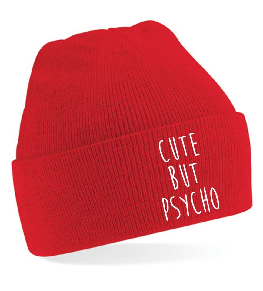 Blondie & Brownie Beanie Unisex Erwachsenen Mütze Cute Psycho Crazy von Blondie & Brownie