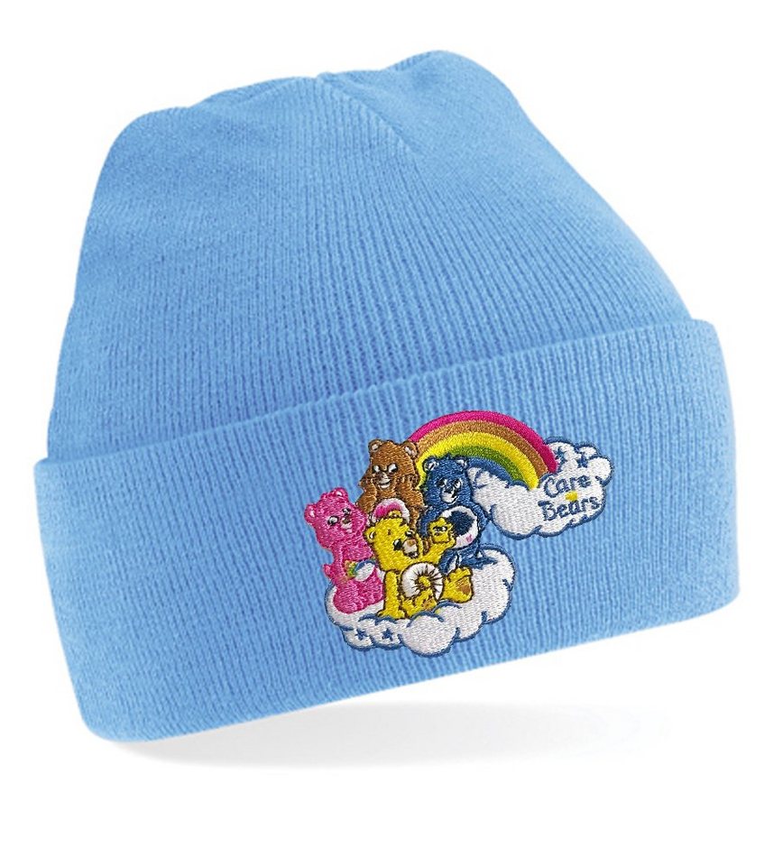 Blondie & Brownie Beanie Unisex Erwachsenen Mütze Glücksbärchis Care Bears Patch Stick von Blondie & Brownie