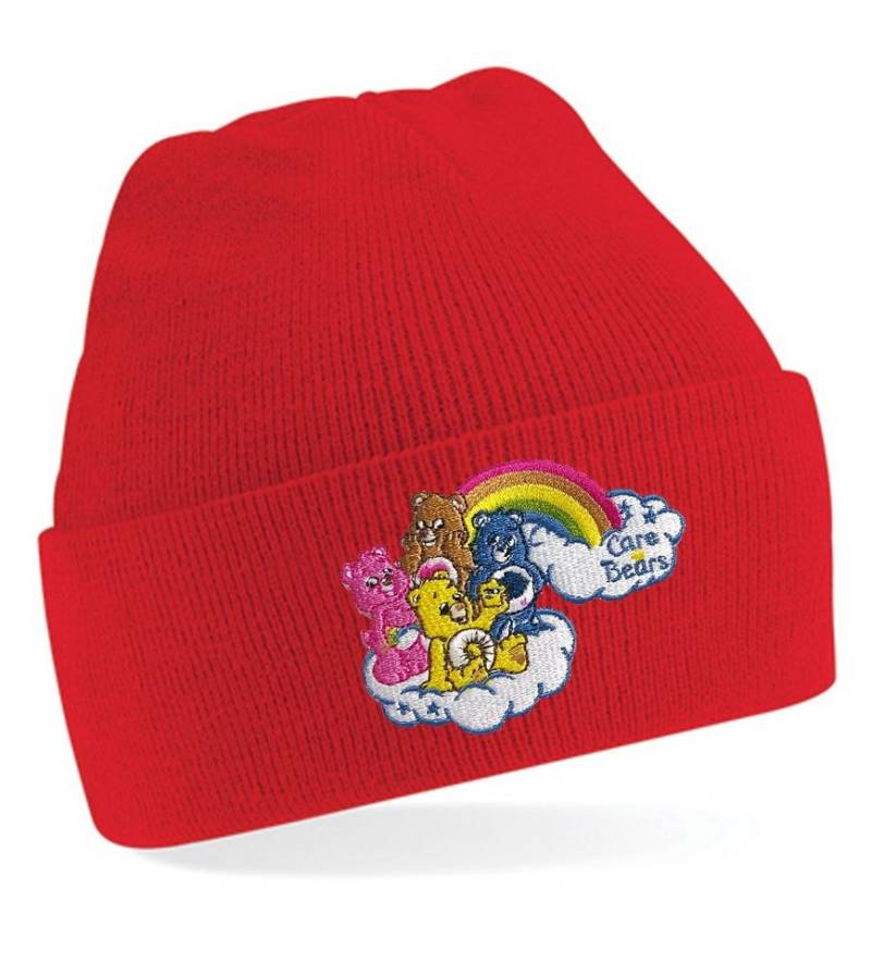 Blondie & Brownie Beanie Unisex Erwachsenen Mütze Glücksbärchis Care Bears Patch Stick von Blondie & Brownie