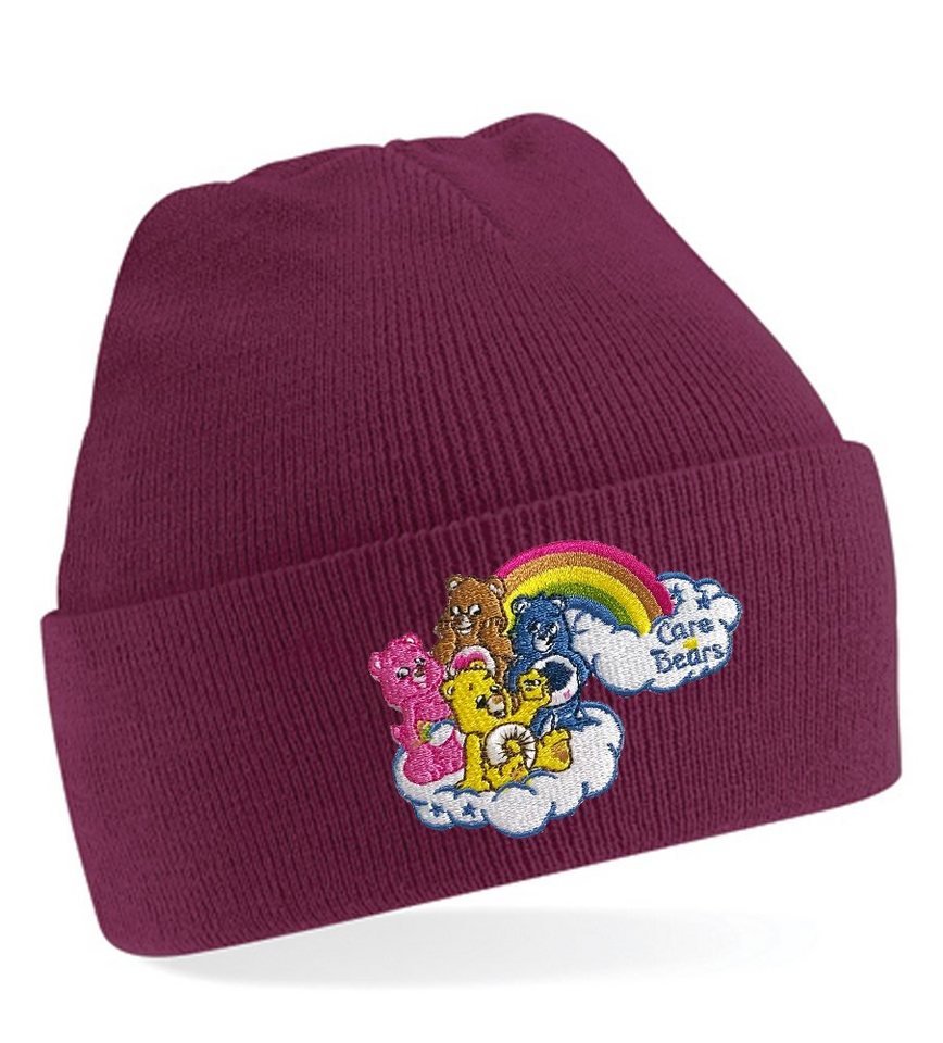 Blondie & Brownie Beanie Unisex Erwachsenen Mütze Glücksbärchis Care Bears Patch Stick von Blondie & Brownie