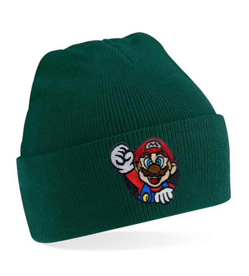 Blondie & Brownie Beanie Unisex Erwachsenen Mütze Mario Fight Luigi Yoshi Retro Konsole Stick von Blondie & Brownie