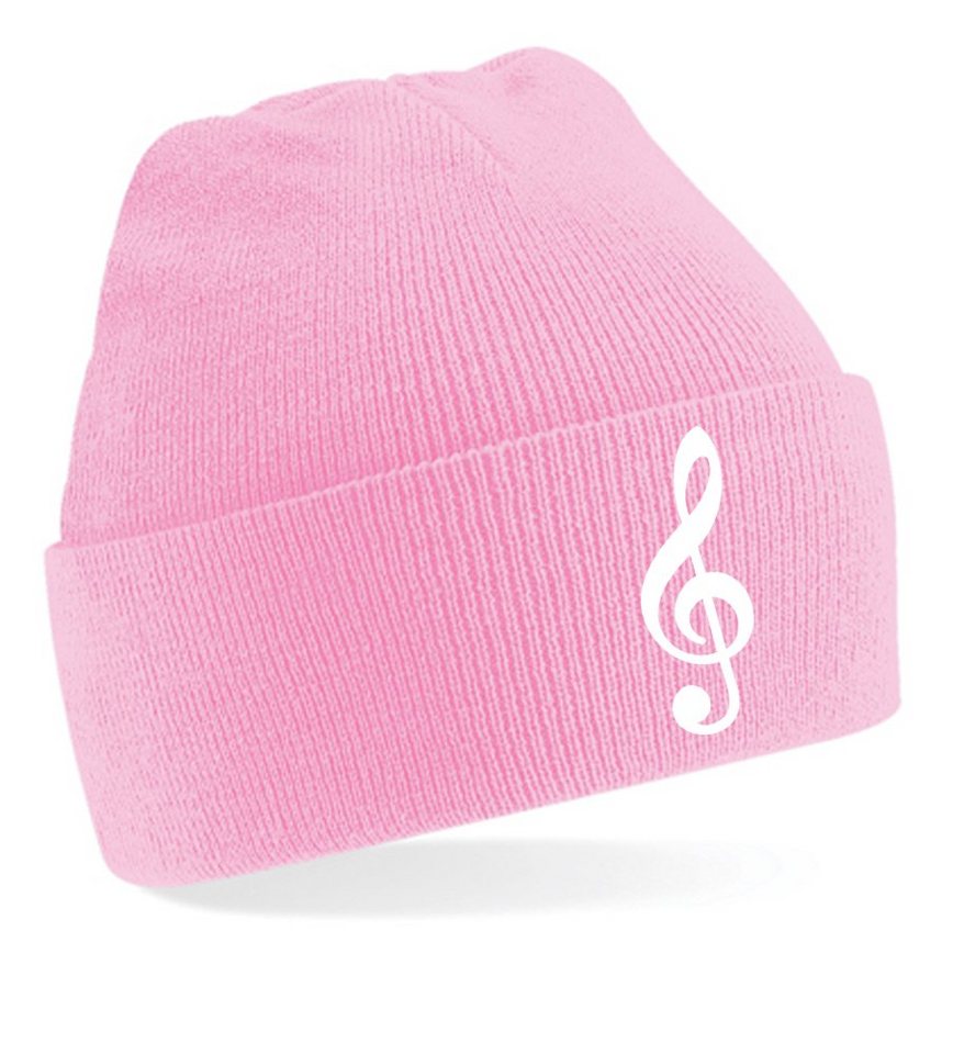 Blondie & Brownie Beanie Unisex Erwachsenen Mütze Musik Notenschlüßel von Blondie & Brownie