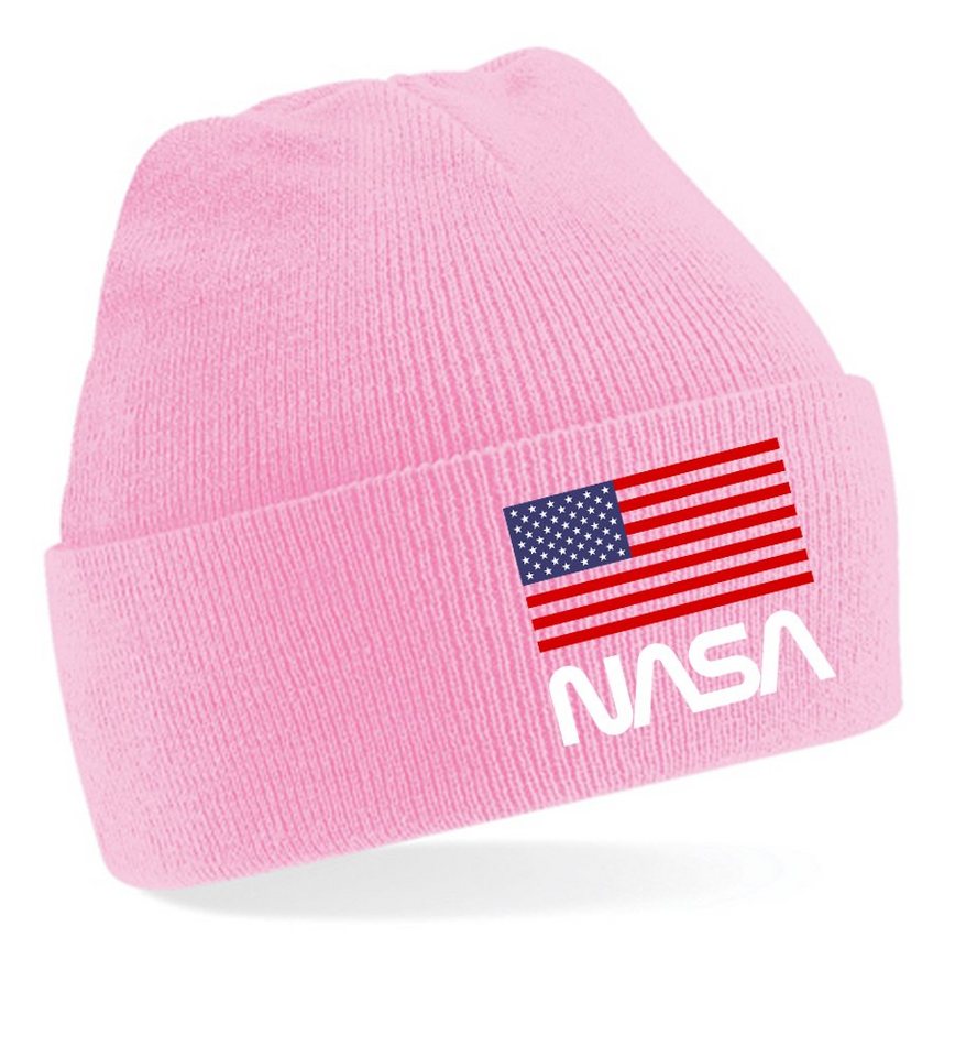 Blondie & Brownie Beanie Unisex Erwachsenen Mütze Nasa USA Astronaut Space Elon von Blondie & Brownie