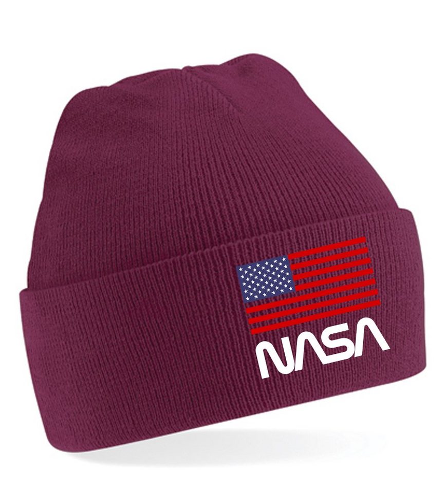 Blondie & Brownie Beanie Unisex Erwachsenen Mütze Nasa USA Astronaut Space Elon von Blondie & Brownie