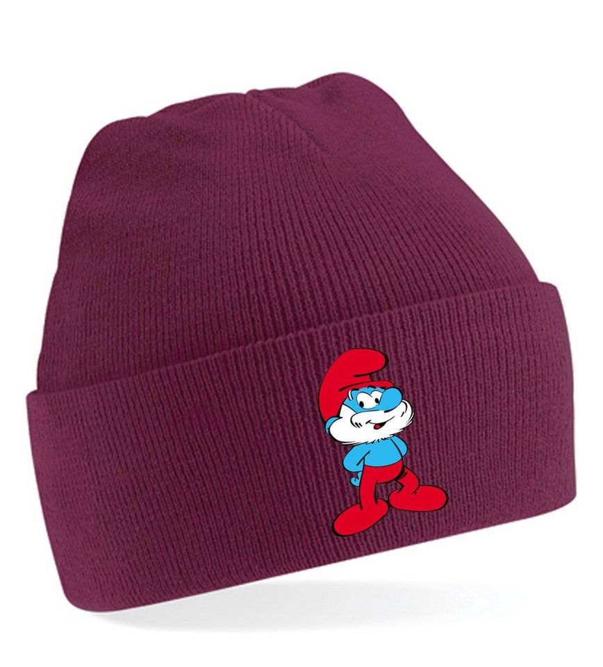 Blondie & Brownie Beanie Unisex Erwachsenen Mütze Papa Schlumpf Schlaubi Schlümpfe von Blondie & Brownie