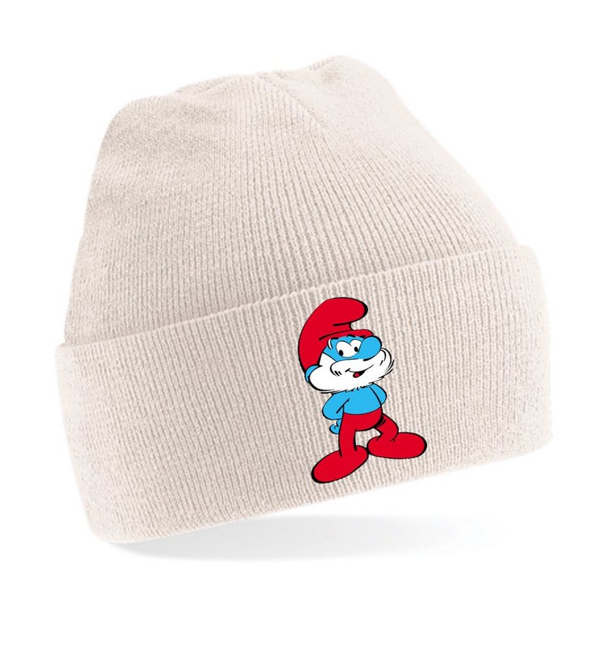 Blondie & Brownie Beanie Unisex Erwachsenen Mütze Papa Schlumpf Schlaubi Schlümpfe von Blondie & Brownie