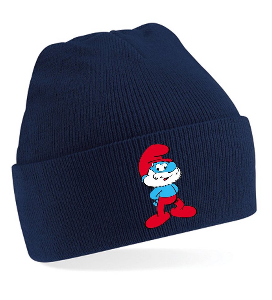 Blondie & Brownie Beanie Unisex Erwachsenen Mütze Papa Schlumpf Schlaubi Schlümpfe von Blondie & Brownie