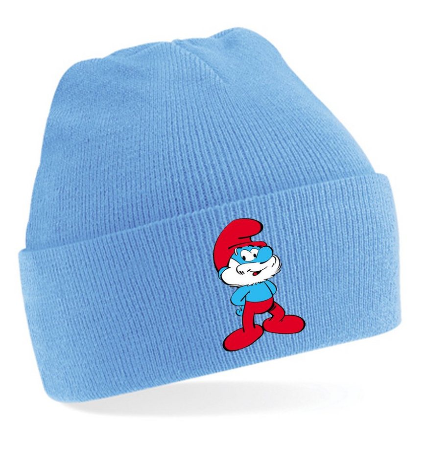 Blondie & Brownie Beanie Unisex Erwachsenen Mütze Papa Schlumpf Schlaubi Schlümpfe von Blondie & Brownie