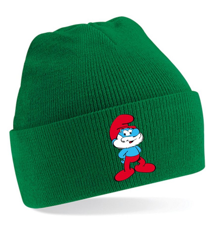 Blondie & Brownie Beanie Unisex Erwachsenen Mütze Papa Schlumpf Schlaubi Schlümpfe von Blondie & Brownie