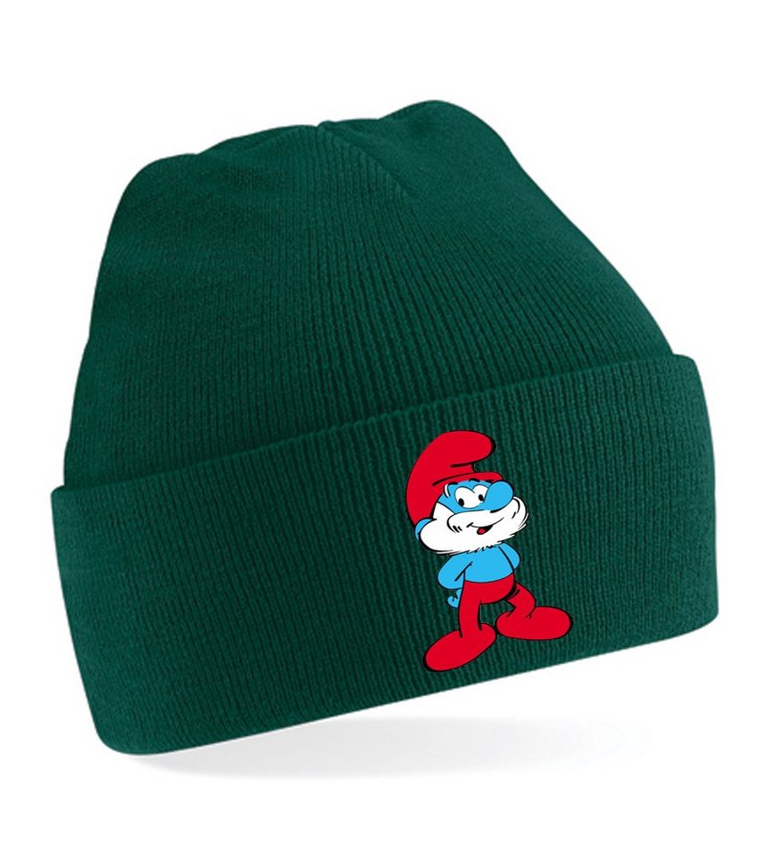 Blondie & Brownie Beanie Unisex Erwachsenen Mütze Papa Schlumpf Schlaubi Schlümpfe von Blondie & Brownie