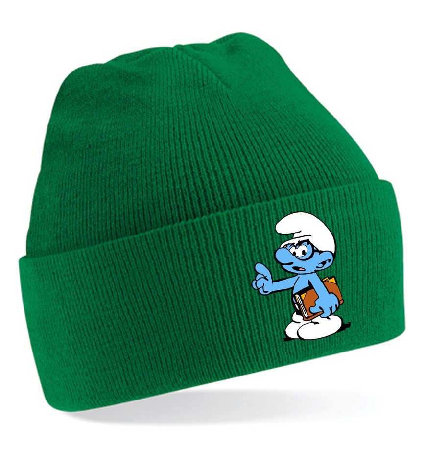 Blondie & Brownie Beanie Unisex Erwachsenen Mütze Schlaubi Schlumpf Buch Schlümpfe von Blondie & Brownie