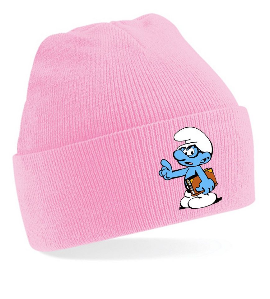 Blondie & Brownie Beanie Unisex Erwachsenen Mütze Schlaubi Schlumpf Buch Schlümpfe von Blondie & Brownie