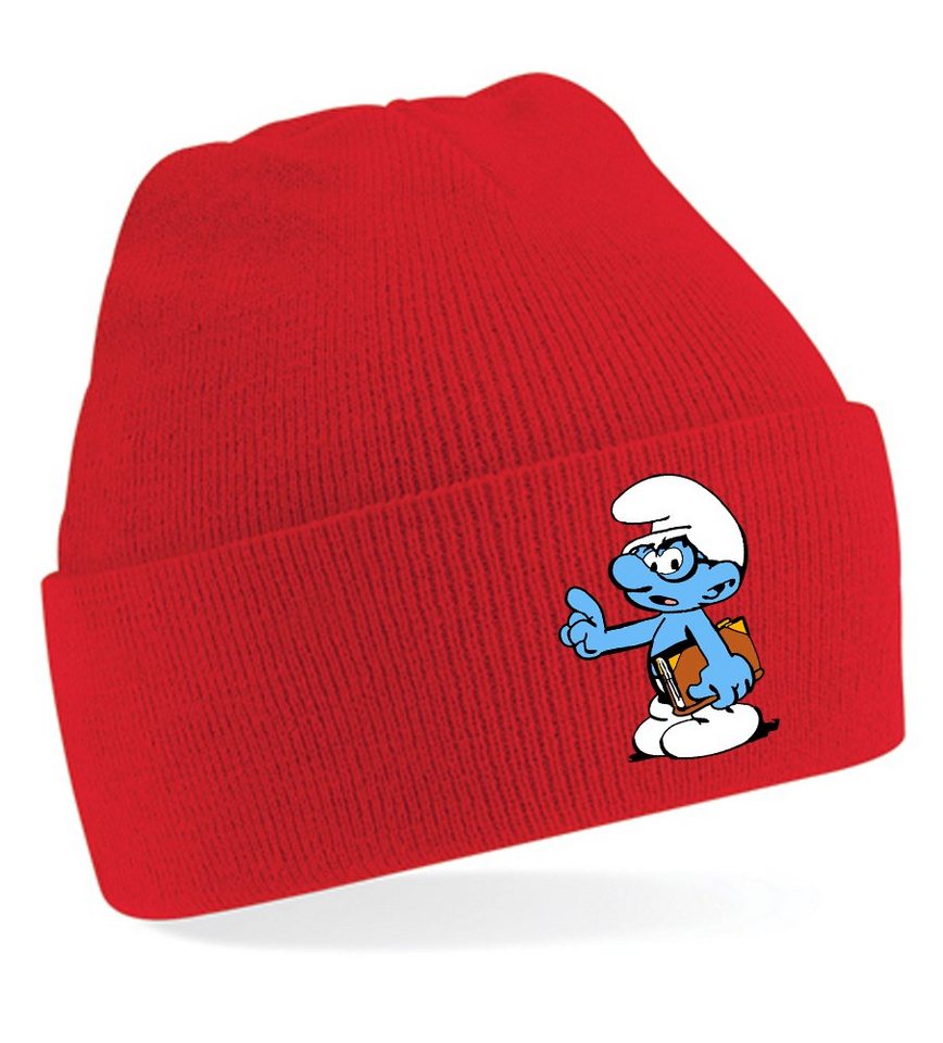 Blondie & Brownie Beanie Unisex Erwachsenen Mütze Schlaubi Schlumpf Buch Schlümpfe von Blondie & Brownie