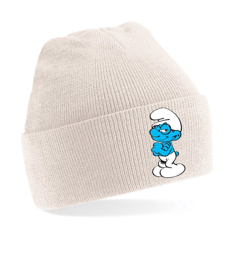 Blondie & Brownie Beanie Unisex Erwachsenen Mütze Schlaubi Schlumpf Schlümpfe von Blondie & Brownie