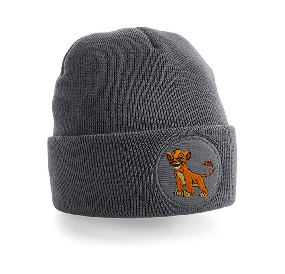 Blondie & Brownie Beanie Unisex Erwachsenen Mütze Simba Stick Patch Lion König der Löwen Nala von Blondie & Brownie