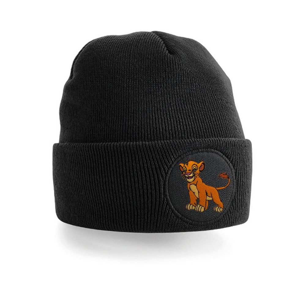 Blondie & Brownie Beanie Unisex Erwachsenen Mütze Simba Stick Patch Lion König der Löwen Nala von Blondie & Brownie