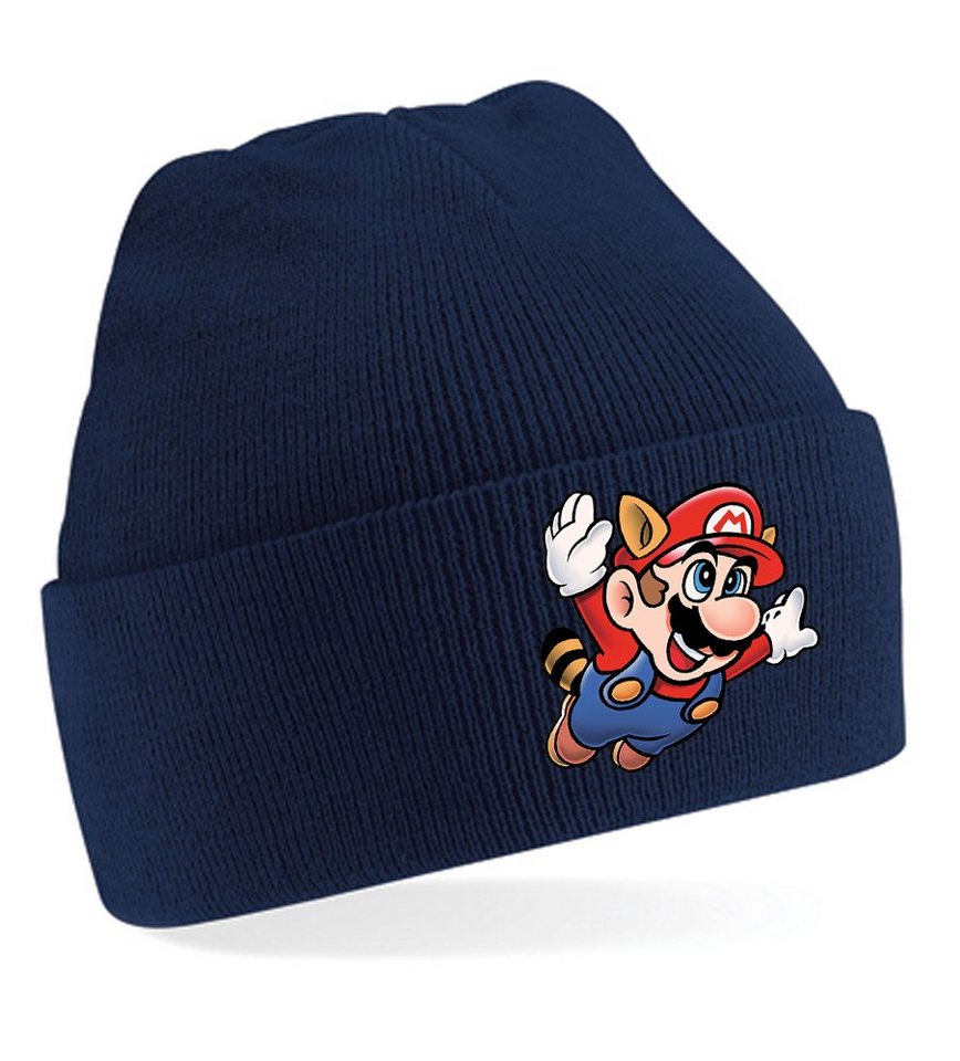 Blondie & Brownie Beanie Unisex Erwachsenen Mütze Super Mario Fligh Retro Konsole Gaming von Blondie & Brownie