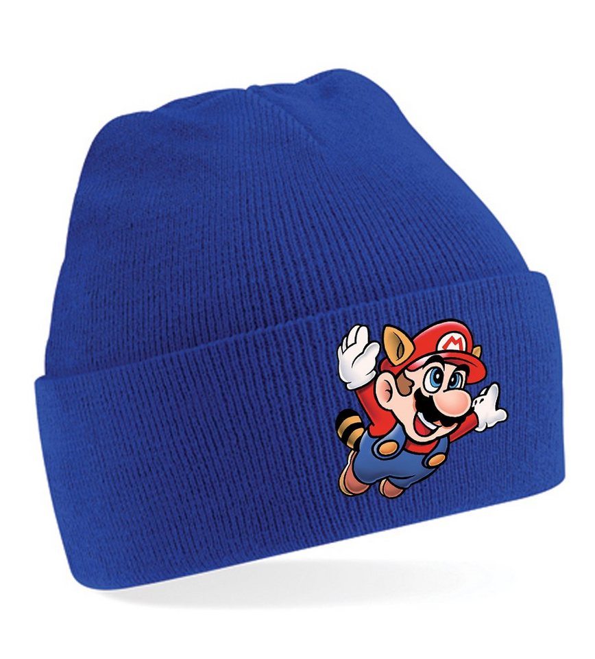 Blondie & Brownie Beanie Unisex Erwachsenen Mütze Super Mario Fligh Retro Konsole Gaming von Blondie & Brownie