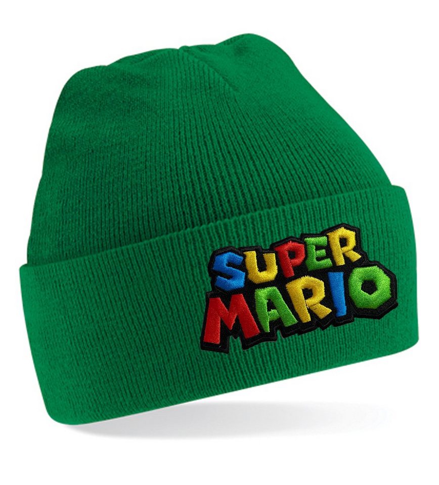 Blondie & Brownie Beanie Unisex Erwachsenen Mütze Super Mario Yoshi Luigi Retro Konsole Stick von Blondie & Brownie