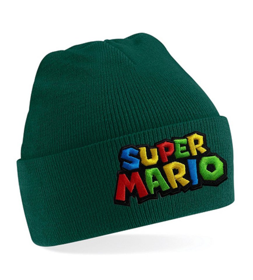 Blondie & Brownie Beanie Unisex Erwachsenen Mütze Super Mario Yoshi Luigi Retro Konsole Stick von Blondie & Brownie