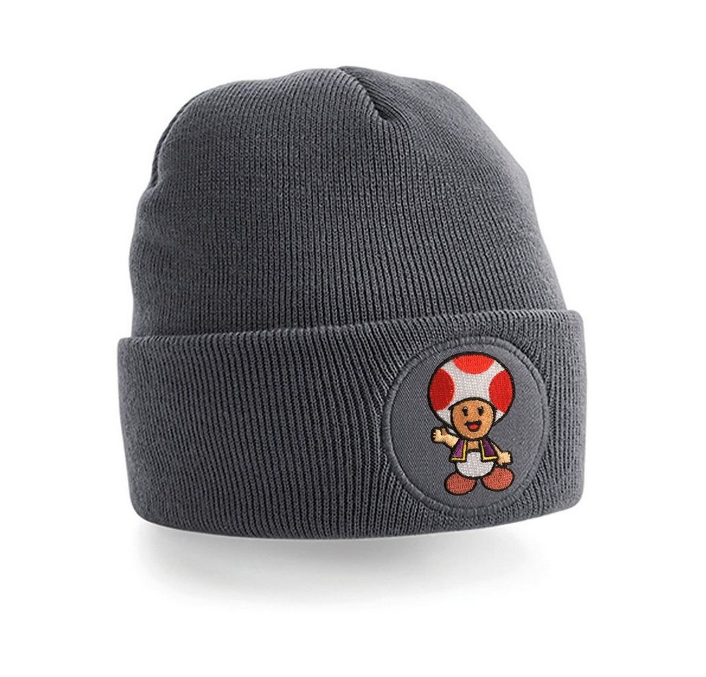 Blondie & Brownie Beanie Unisex Erwachsenen Mütze Toad Stick Mario Super Retro Konsole von Blondie & Brownie