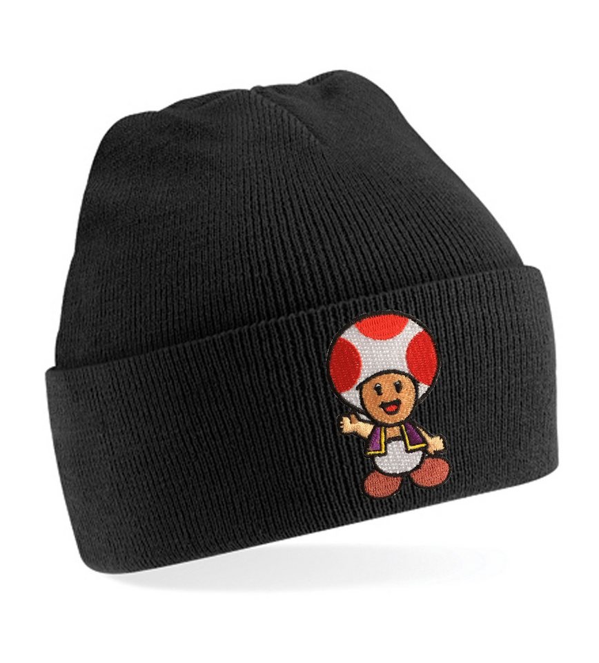 Blondie & Brownie Beanie Unisex Erwachsenen Mütze Toad Stick Mario Super Retro Konsole von Blondie & Brownie