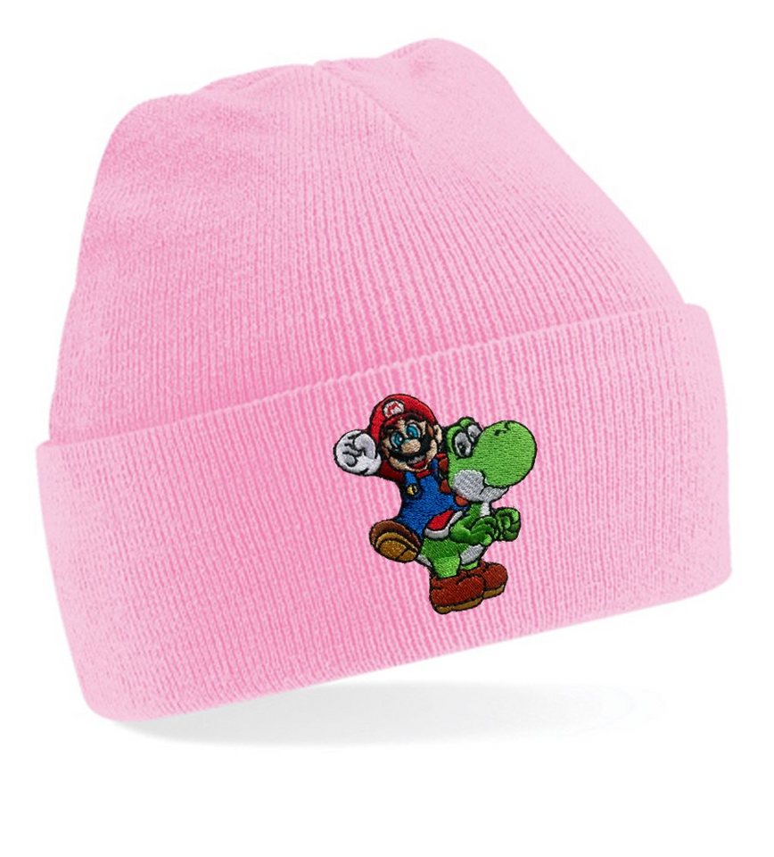 Blondie & Brownie Beanie Unisex Erwachsenen Mütze Yoshi & Mario Luigi Peach Super Retro Stick von Blondie & Brownie