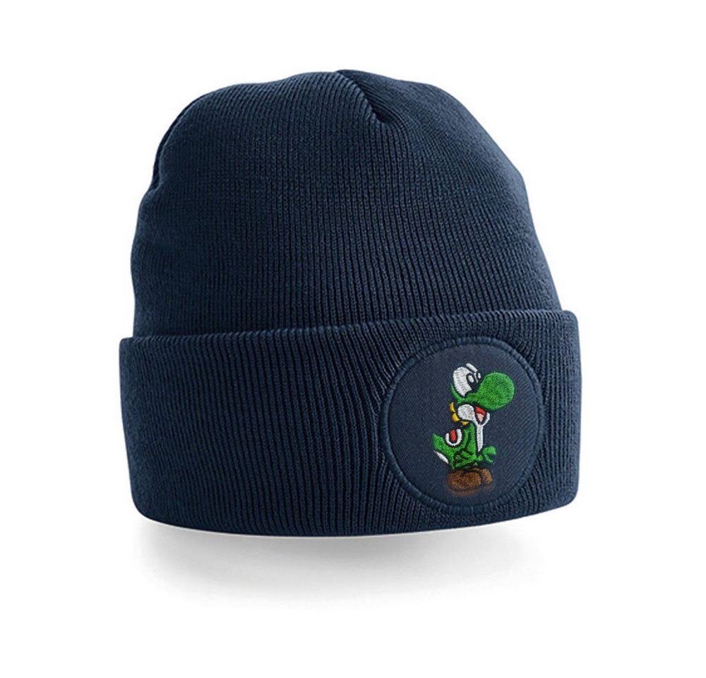 Blondie & Brownie Beanie Unisex Erwachsenen Mütze Yoshi Baby Stick Mario Super Retro Konsole von Blondie & Brownie