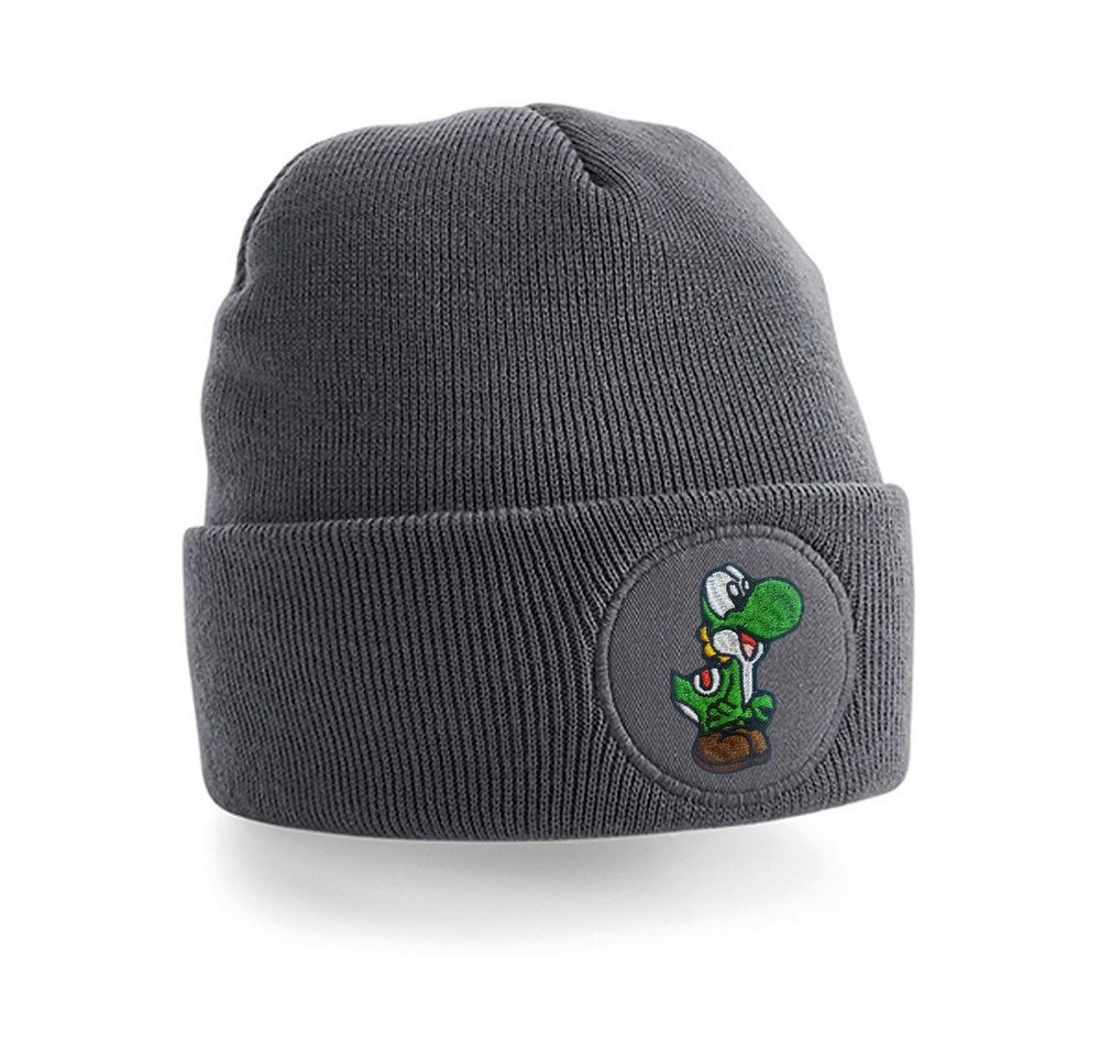 Blondie & Brownie Beanie Unisex Erwachsenen Mütze Yoshi Baby Stick Mario Super Retro Konsole von Blondie & Brownie