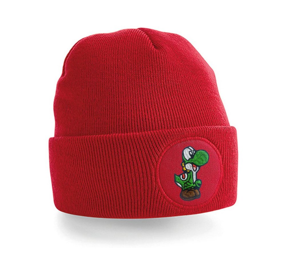 Blondie & Brownie Beanie Unisex Erwachsenen Mütze Yoshi Baby Stick Mario Super Retro Konsole von Blondie & Brownie