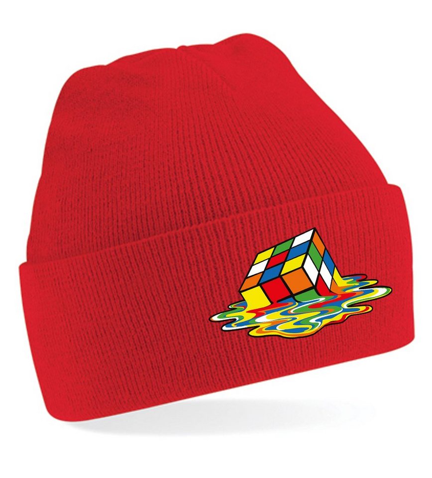 Blondie & Brownie Beanie Unisex Erwachsenen Mütze Zauberwürfel Cube Rubix Sheldon von Blondie & Brownie