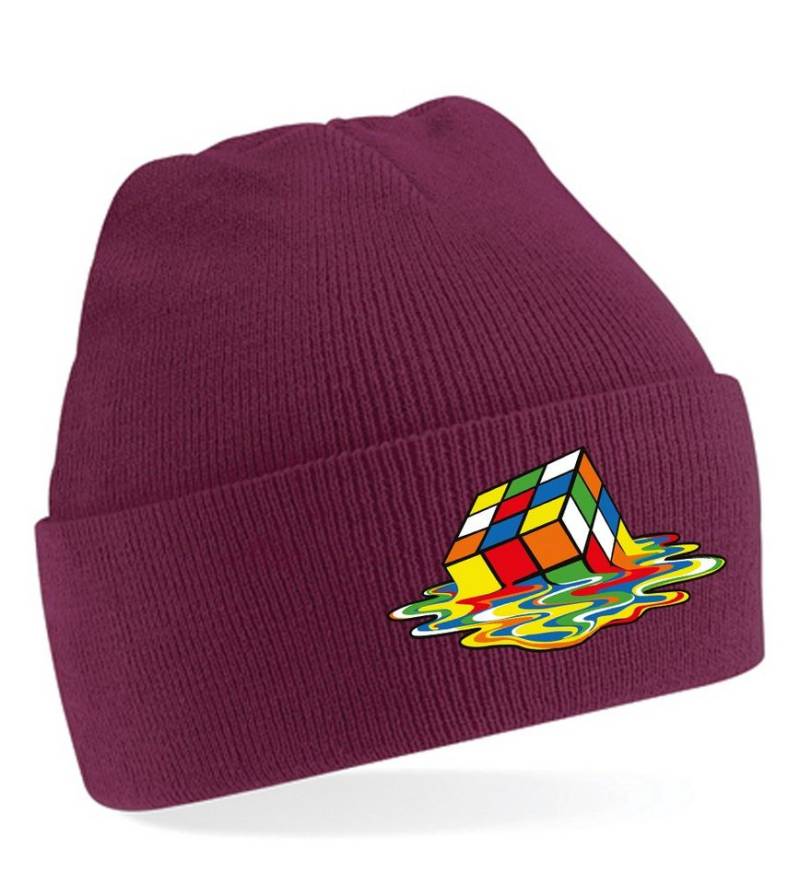Blondie & Brownie Beanie Unisex Erwachsenen Mütze Zauberwürfel Cube Rubix Sheldon von Blondie & Brownie