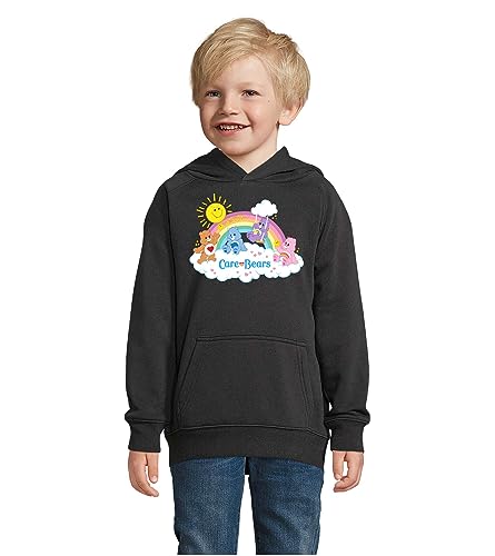 Blondie & Brownie Fun Kinder Hoodie Pullover Glücksbärchis Sun, Schwarz, 130/140, 10 Jahre von Blondie & Brownie