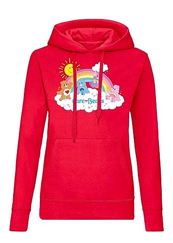 Blondie & Brownie Glücksbärchis Sun Damen Hoodie Pullover Rot Gr.L von Blondie & Brownie