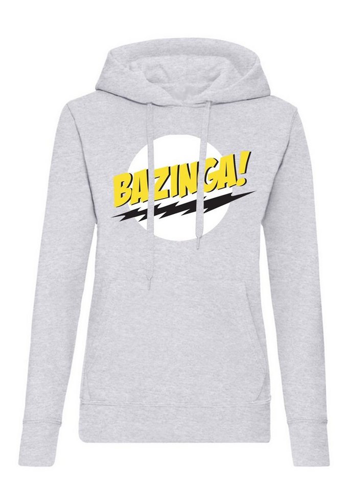 Blondie & Brownie Hoodie Damen Bazinga Logo Sheldon Big Bang Theorie mit Kapuze von Blondie & Brownie