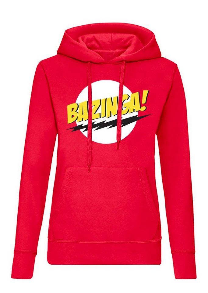 Blondie & Brownie Hoodie Damen Bazinga Logo Sheldon Big Bang Theorie mit Kapuze von Blondie & Brownie