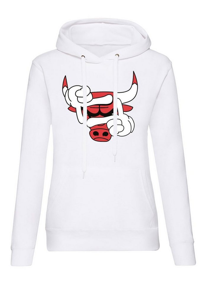 Blondie & Brownie Hoodie Damen Bulls Eye Auge Stier Bullen Pullover mit Kapuze von Blondie & Brownie