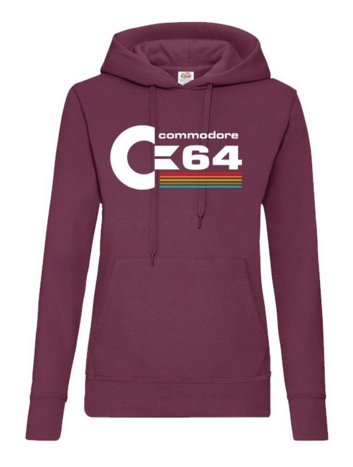 Blondie & Brownie Hoodie Damen Commodore 64 Konsole Super Retro Konsole Amiga Mit Kapuze von Blondie & Brownie