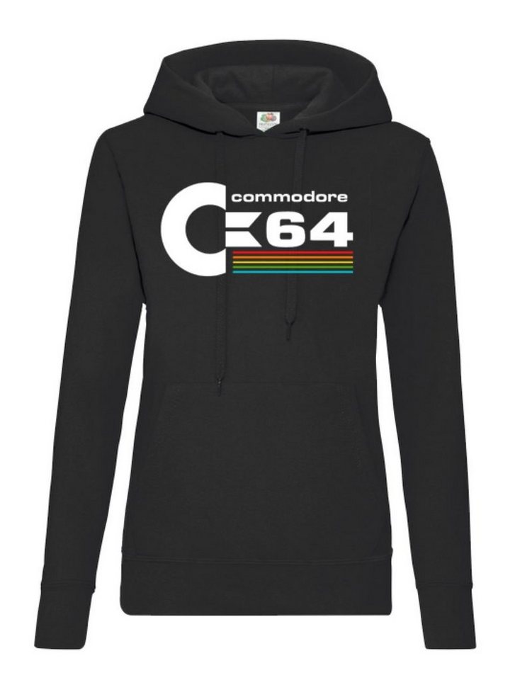 Blondie & Brownie Hoodie Damen Commodore 64 Konsole Super Retro Konsole Amiga Mit Kapuze von Blondie & Brownie