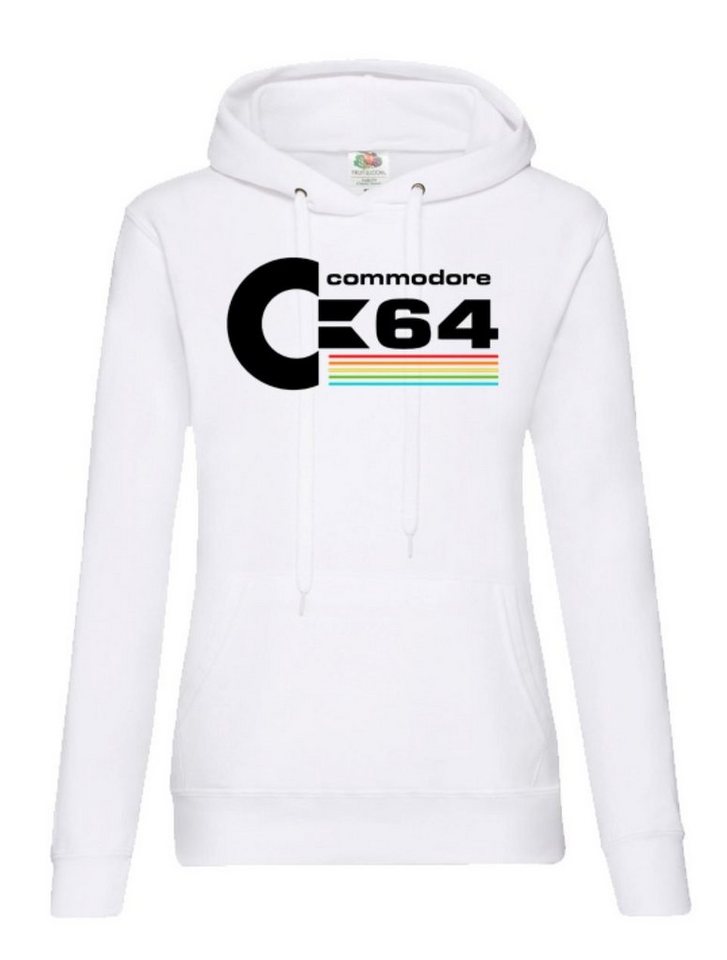 Blondie & Brownie Hoodie Damen Commodore 64 Konsole Super Retro Konsole Amiga Mit Kapuze von Blondie & Brownie