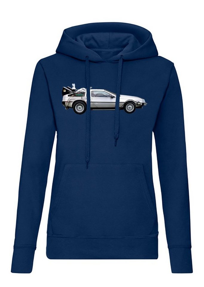 Blondie & Brownie Hoodie Damen Delorean Auto Zukunftsreise Zukunft Zeitmaschine mit Kapuze Blondie & Brownie Hoodie Damen Delorean Auto Zukunftsreise Zukunft Zeitmaschine mit Kapuze von Blondie & Brownie